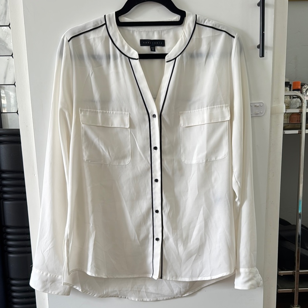 Sanctuary White Button Down Shirt Relaxed Fit